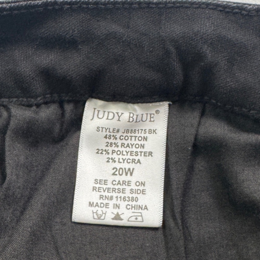 Judy Blue Boyfriend Fit Black Jeans Plus Size 20W Stretchy Denim JB88175 BK - Picture 4 of 16